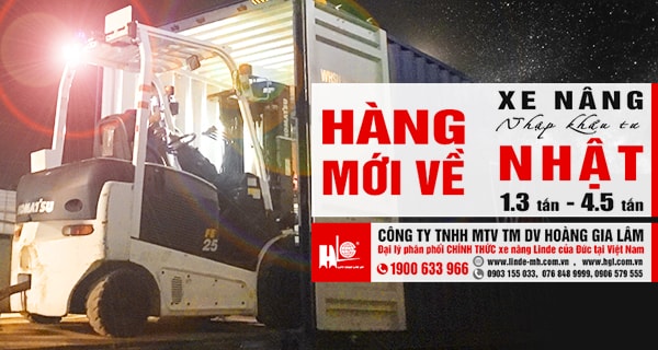 Hàng mới về 4.2020: 4 container xe nâng Nhật 1.3 tấn – 4.5 tấn